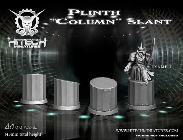 HiTech Miniatures: Resin 40mm Plinth Column Slant 