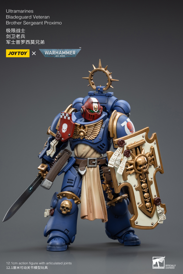 Joytoy: Warhammer 40K: Ultramarines Bladeguard VeteranBrother Sergeant Proximo 