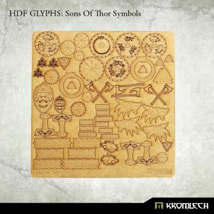 Kromlech Accessories: HDF Glyphs- Sons of Thor Symbols  