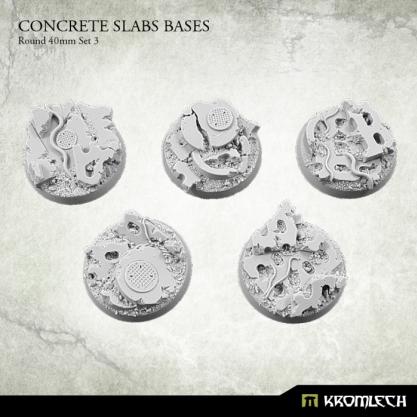 Kromlech Bases: Concrete Slabs- Round 40mm Set#3 