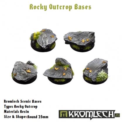 Kromlech Bases: Rocky Outcrop- Round 25mm 