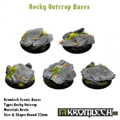 Kromlech Bases: Rocky Outcrop- Round 32mm 