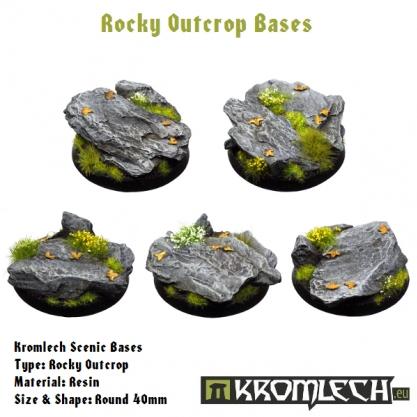 Kromlech Bases: Rocky Outcrop- Round 40mm 