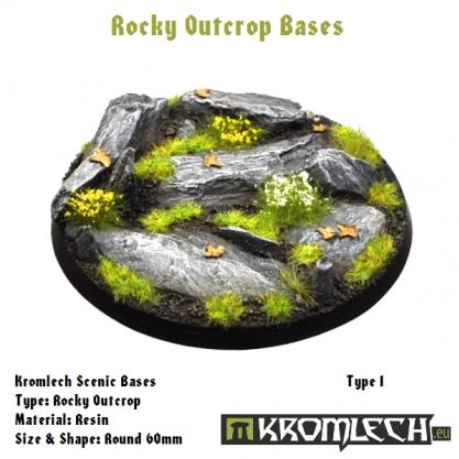 Kromlech Bases: Rocky Outcrop- Round 60mm #1 