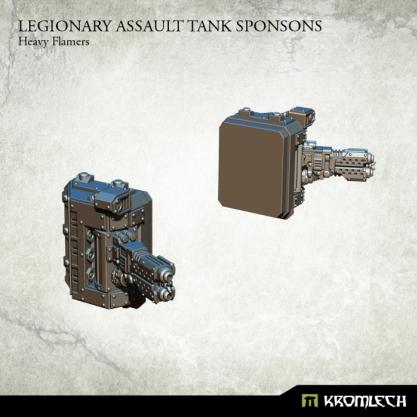 Kromlech Conversion Bitz: Legionary Assault Tank Sponsons - Heavy Flamers (1) 