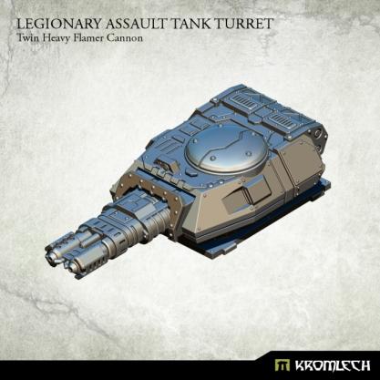 Kromlech Conversion Bitz: Legionary Assault Tank Turret - Twin Heavy Flamer Cannon 