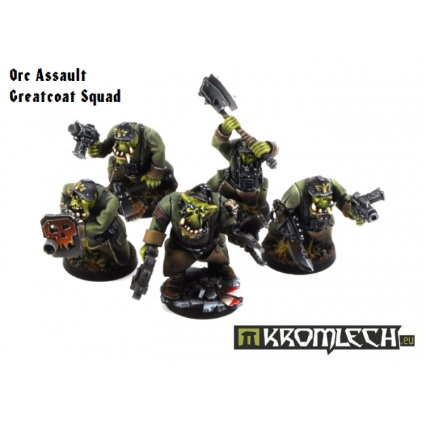 Kromlech Miniatures: Orc Assault Greatcoats Squad 