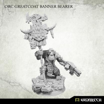 Kromlech Miniatures: Orc Greatcoat Banner Bearer 
