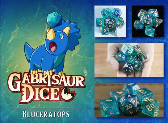 Little Dragon: Gabrisaur Dice: Blueceratops 