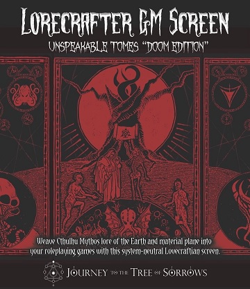 Lorecrafter GM Screen: Unspeakable Tomes: Doom Edition 