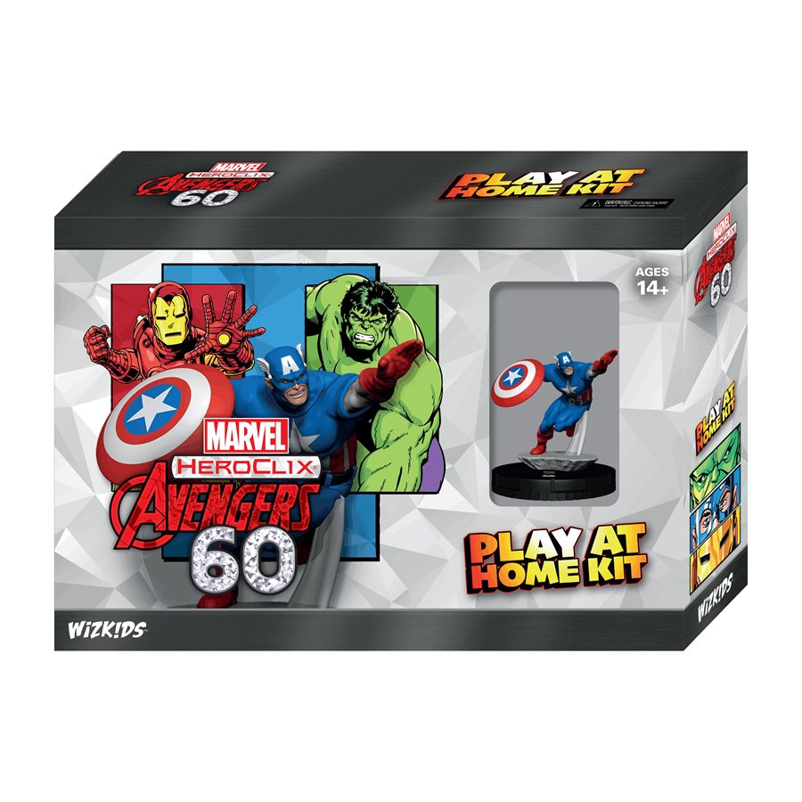 Heroclix: Avengers 60th Anniversary Play at Home Kit Captain America (DAMAGED) 