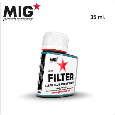 MIG Productions: (Filters) CLEAR BLUE FOR METALLICS (35ml)  