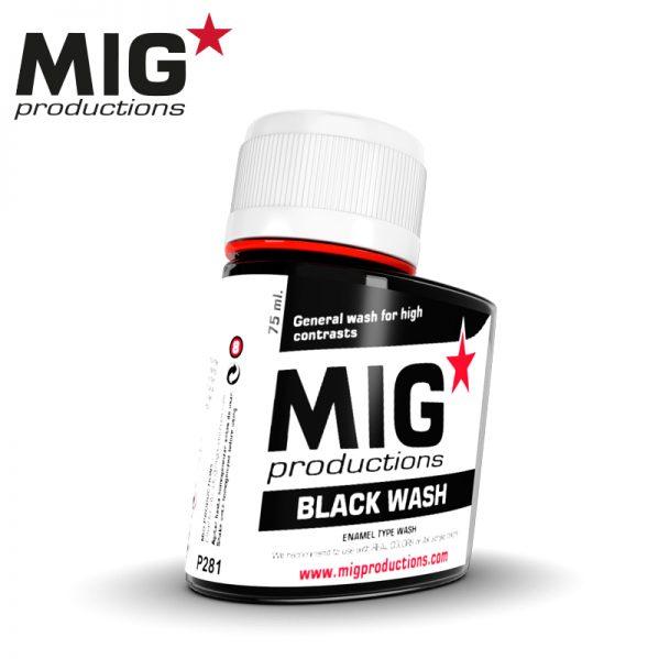 MIG Productions: (Washes & Effects) BLACK WASH (75ml)  