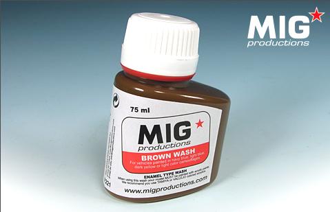 MIG Productions: (Washes & Effects) BROWN WASH (75ml) 