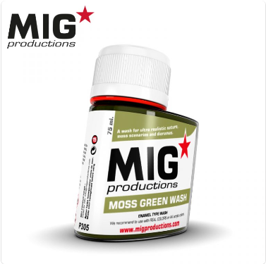 MIG Productions: (Washes & Effects) MOSS GREEN WASH (75ml)  
