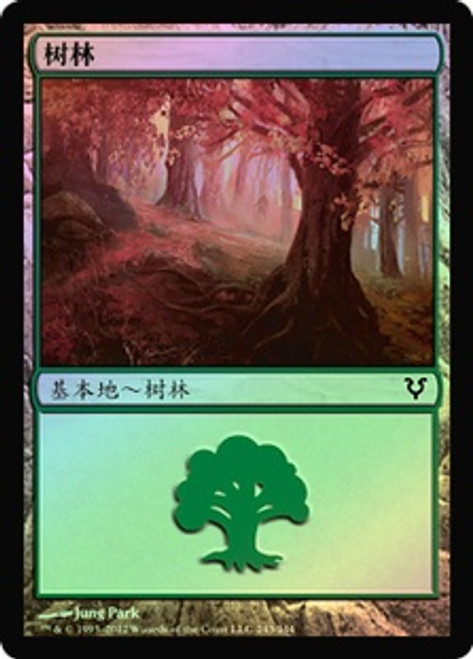 MTG: Avacyn Restored (243): Forest (Simple Chinese Foil) 