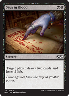 Magic 2015 Core Set 114: Sign in Blood 