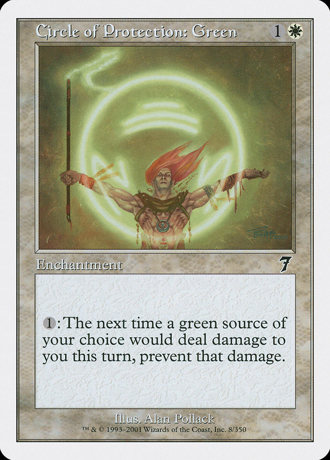 Magic: 7th Edition 008: Circle of Protection: Green 