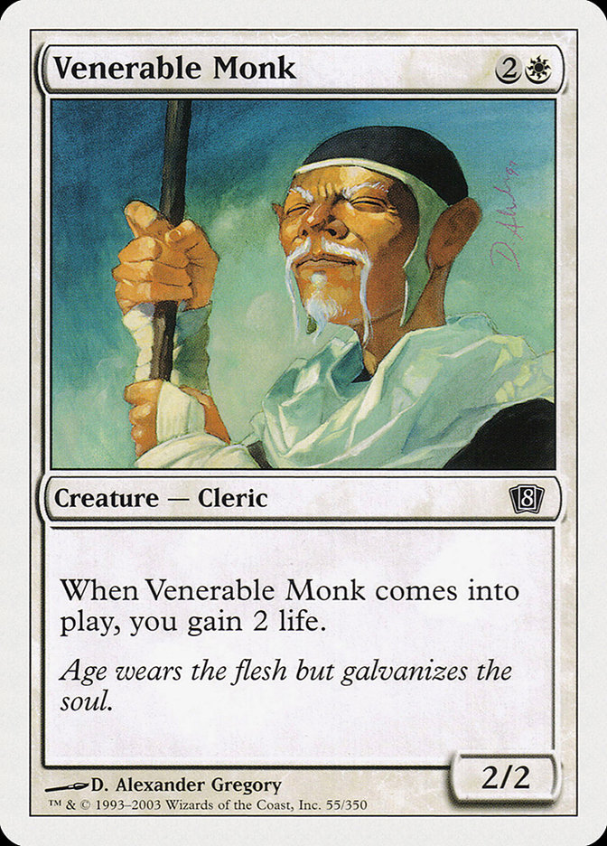 Magic: 8th Edition 055: Venerable Monk 