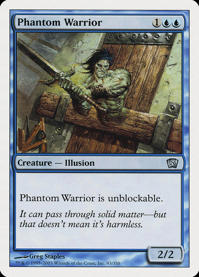 Magic: 8th Edition 093: Phantom Warrior 
