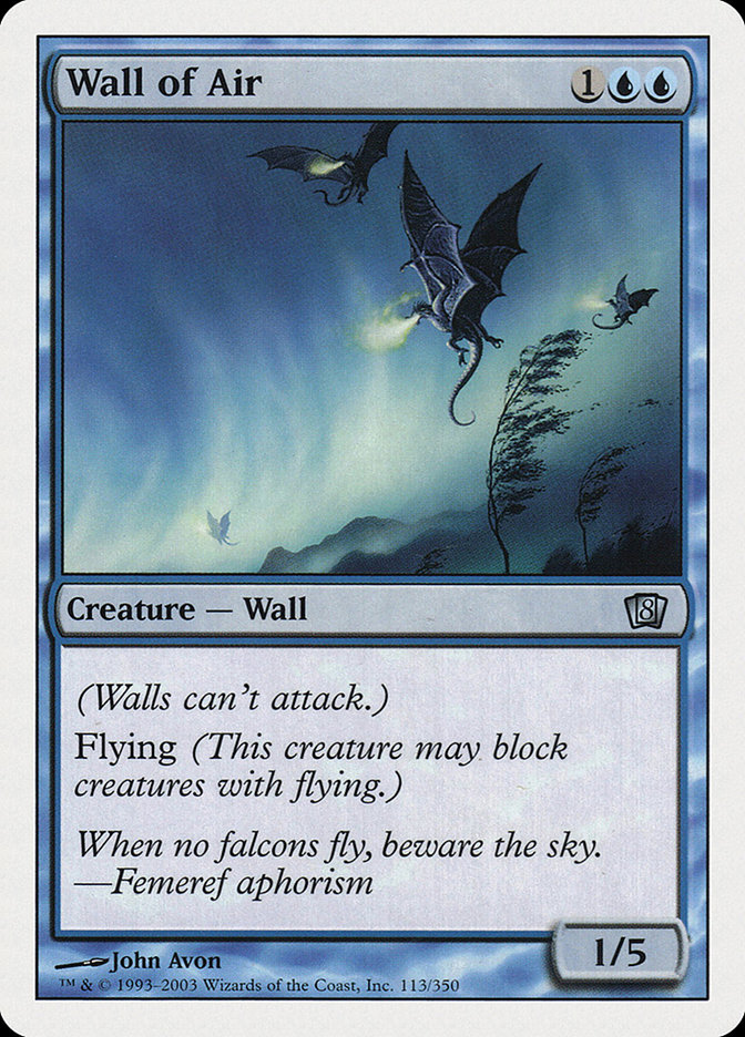Magic: 8th Edition 113: Wall of Air 