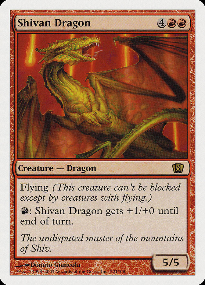 Magic: 8th Edition 221: Shivan Dragon 