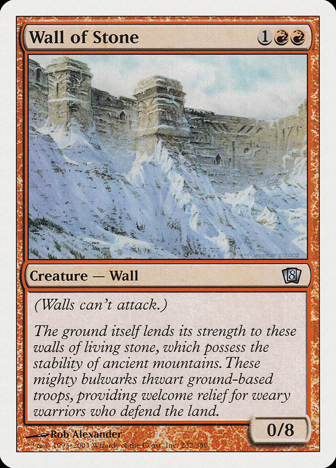 Magic: 8th Edition 232: Wall of Stone 