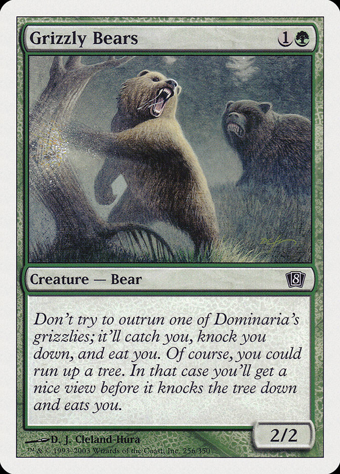 Magic: 8th Edition 256: Grizzly Bears (FOIL) 