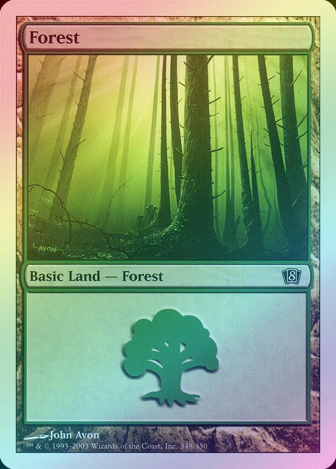 Magic: 8th Edition 348: Forest (FOIL) 