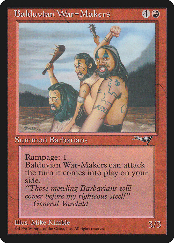 MTG: Alliances 066a: Balduvian War-Makers (Sky Background) 