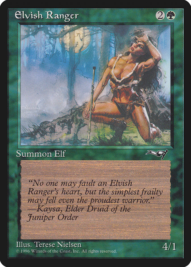 MTG: Alliances 088a: Elvish Ranger (Female) 