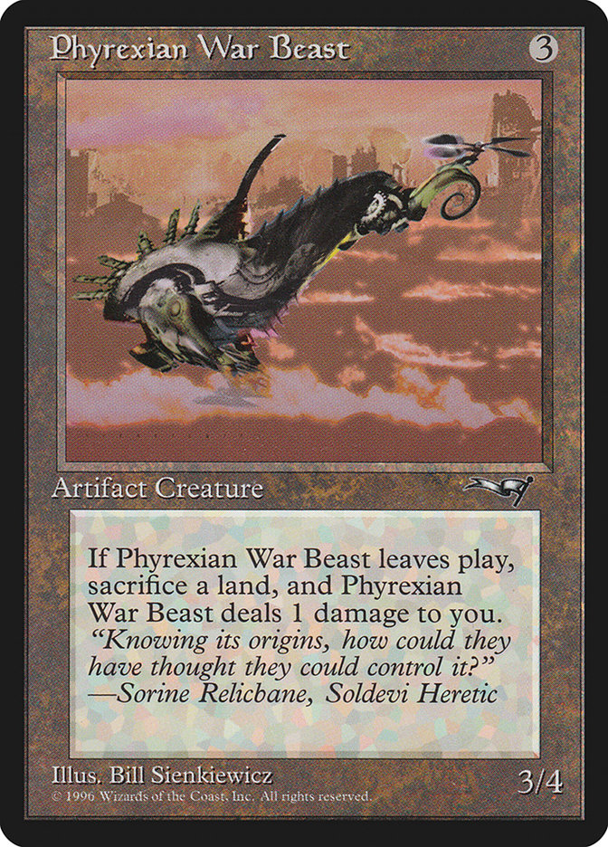 Magic: Alliances 127b: Phyrexian War Beast (Propeller Right) 