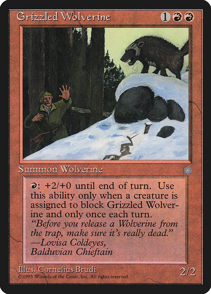 Magic: Ice Age 192: Grizzled Wolverine 