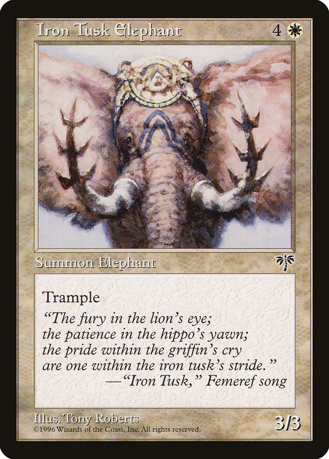 Magic: Mirage 022: Iron Tusk Elephant 