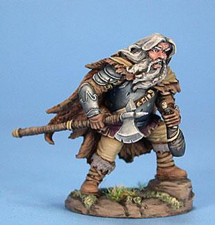 Dark Sword Miniatures: Visions in Fantasy: Male Dwarven Fighter with Axe and Wine Skin 