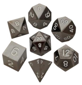 Metal Polyhedral Dice Set 16mm: Sterling Gray 