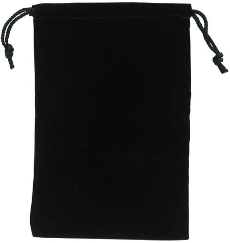 Velvet Dice Bag (6x9"): Black 