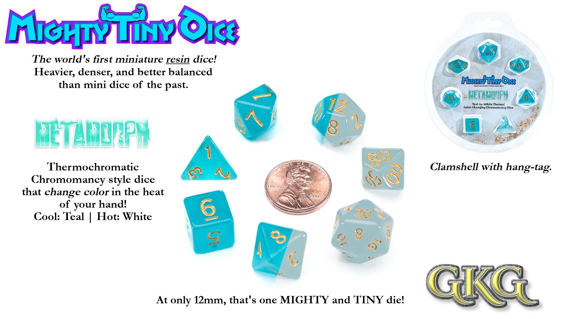 Mighty Tiny Dice: 7 Piece Polyhedral Set: Metamorph 