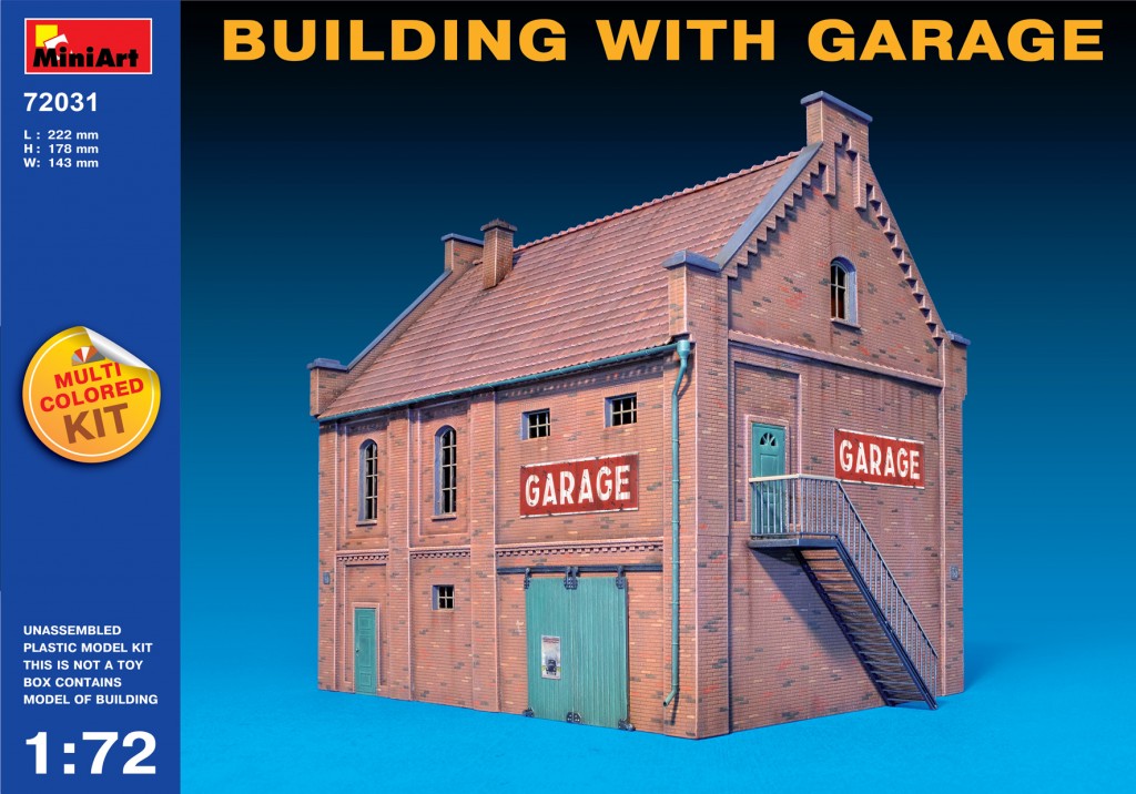Miniart 1/72 Multi Colored Kit: Building with Garage 