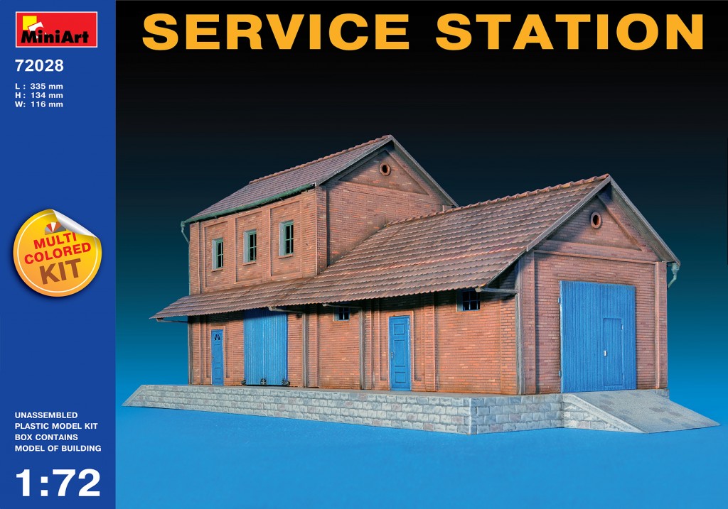 Miniart 1/72 Multi Colored Kit: Service Station 