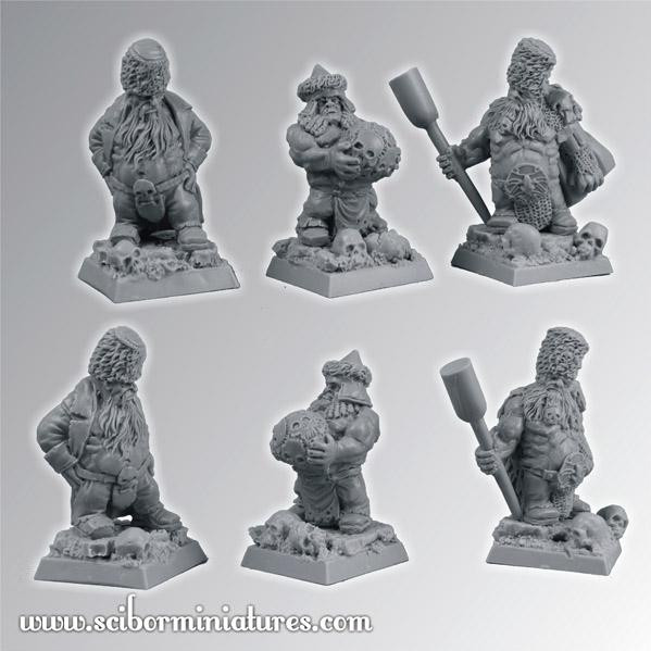 Scibor Monstrous Miniatures: Moscal Cannon Crew Set (3) 
