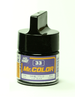 Mr. Color: C033 Flat Black (10ml Bottle) 
