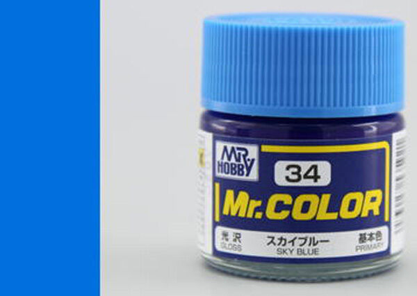 Mr. Color: C034 Gloss Skyblue (10ml Bottle) 