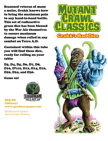 Mutant Crawl Classics: GRAKKS RAD DICE SET 