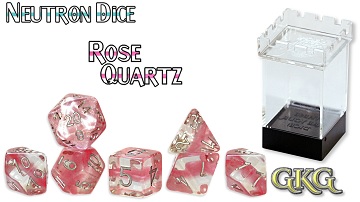 Neutron Dice: 7 Dice Set - Rose Quartz 