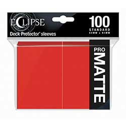 PRO-Matte Eclipse Standard Deck Protector Sleeves: Apple Red 