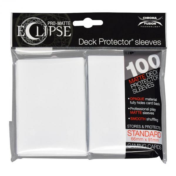 PRO-Matte Eclipse Standard Deck Protector Sleeves: Arctic White 