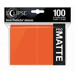PRO-Matte Eclipse Standard Deck Protector Sleeves: Pumpkin Orange 
