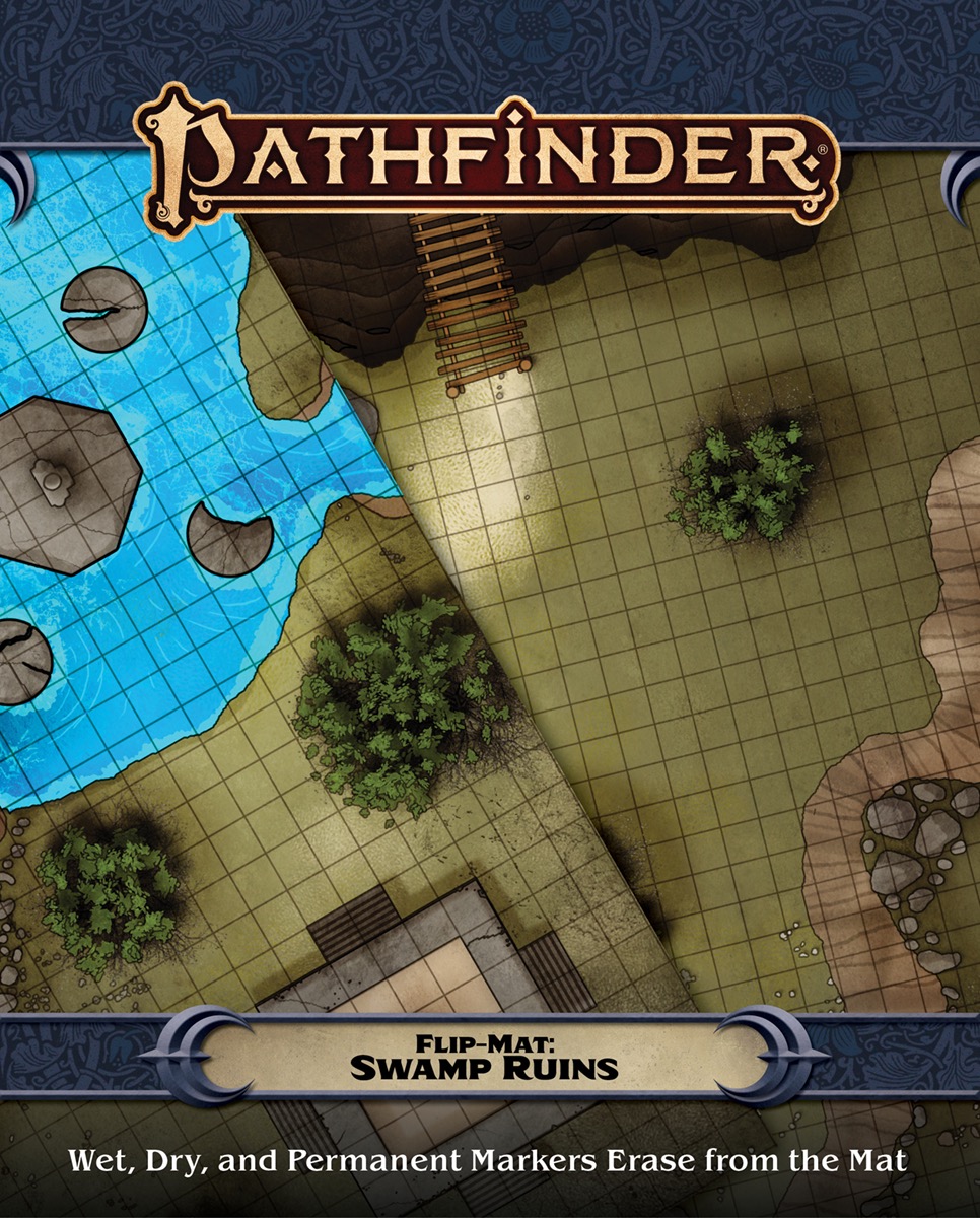 Pathfinder Flip-Mat: Swamp Ruins (Damaged) 