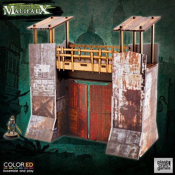 Plast Craft Games: Malifaux Terrain ColorED: QUARANTINE ZONE- GATE 